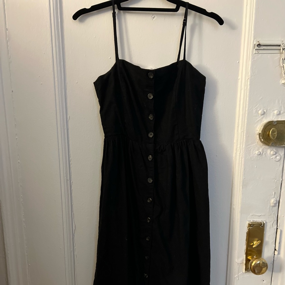 Black dress with buttons